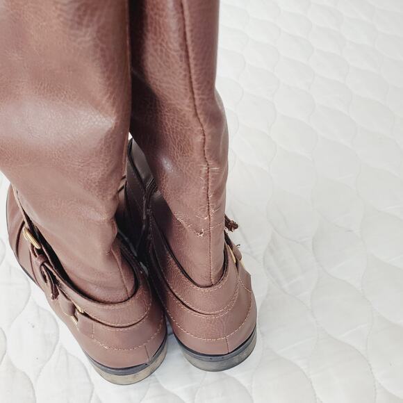 Rampage Interest Brown Riding Boots 7.5 M Knee High Stylish Comfort Women's - Picture 10 of 11